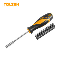 TOLSEN 20044 Jeu de 11 embouts de tournevis et de perceuse en acier CrV neufs