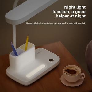 Lampe de chevet LED sans fil pliable au design moderne, lampe de lecture rechargeable sur batterie avec porte-stylo - Product Image 2