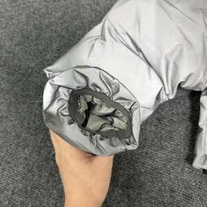 Venta al por mayor Hombres Reflective 90% White Duck Down Hooded Puffer Jacket with Logo Doudoune Homme - Product Image 4