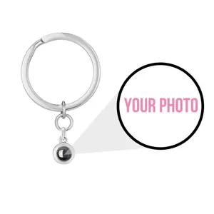 Drop Shipping portachiavi con immagine personalizzata 100 lingue ti amo proiezione accessori portachiavi con foto personalizzate