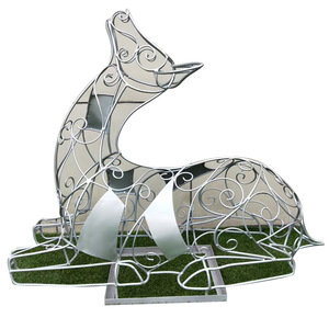 Jiahua Stainless Steel Deer Sculpture 0.9-1.15M Outdoor Garden Mirror Finish Animal Ornament - Product Image 5