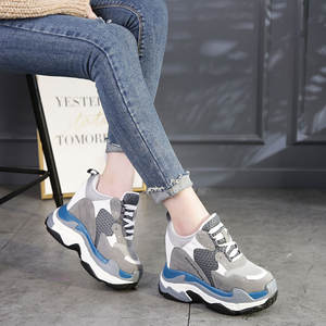 Nuove scarpe da ginnastica con plateau primavera autunno che aumentano di spessore Sole tacchi alti tacchi alti scarpe da corsa Casual stringate da donna - Product Image 2