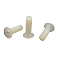 Vis métriques en nylon plastique M1-M3 à tête cylindrique Phillips, filetage grossier/fin, oxyde noir