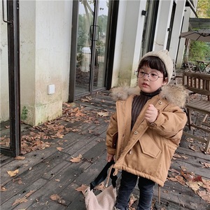 Veste <span class=keywords><strong>parka</strong></span> pour enfant avec garniture en <span class=keywords><strong>fourrure</strong></span>, manteau d'hiver rembourré en coton épais, veste à capuche chaude pour garçons et filles, vêtements d'extérieur décontractés pour bébé, pour l'école - Product Image 6