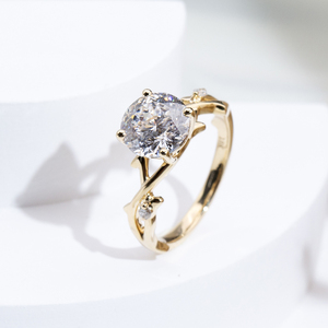 MSR-1934 Đẹp Sang Trọng Nhẫn 18K Vàng Trắng Bồ Đào Nha Cắt Hình Tròn 129 Mặt 2.1ct D Vvs2 Phòng Thí Nghiệm Grown Kim Cương Nhẫn - Product Image 4