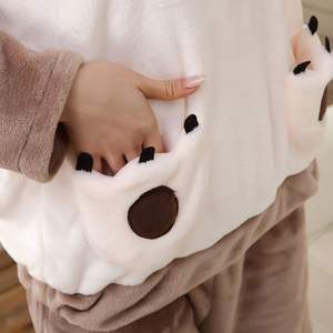 Ensembles de pyjamas en flanelle douce à imprimé animal de Noël grande taille, chauds pour l'hiver, design mignon, 100 % polyester, coupe ajustée, élastiques, vente en gros - Product Image 6