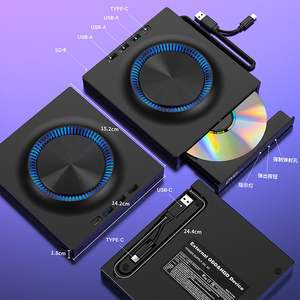 <span class=keywords><strong>Lecteur</strong></span> externe multifonction USB 3.0 3-en-1 pour <span class=keywords><strong>CD</strong></span>/DVD, <span class=keywords><strong>lecteur</strong></span> de cartes SD et de clés USB, vitesse de lecture <span class=keywords><strong>CD</strong></span>-ROM 24X, <span class=keywords><strong>CD</strong></span>-RW - Product Image 4