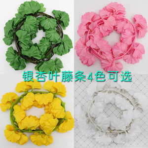 Guirnalda de Hojas de Ginkgo Artificiales de 200 cm o Más, Simulación Realista, Decoración Interior y Exterior, Ramo de Plantas Verdes de Plástico - Product Image 5