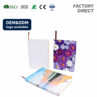 Couverture de carnet vierge en cuir PU personnalisable avec logo pour sublimation A4, A5, A6 pour impression par transfert thermique – Vente en gros