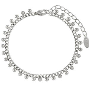 BS4062 Chic Dainty Plaqué Or En Acier Inoxydable <span class=keywords><strong>Gourmette</strong></span> Lien Clouté Pointillé Chaîne Boule Charmes Lever Du Soleil Bracelets - Product Image 6