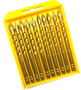 Jeu de forets pour verre Apex 6 mm, pointe en carbure allié avec 4 tranchants, forets à tête de lance croisée pour carrelage céramique et verre - Product Image 4