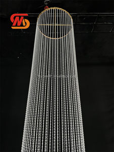 Elegante Lámpara de Araña de Acrílico con Cuentas Colgantes para Decoración de Techos Redondos en Bodas y Eventos - Product Image 3