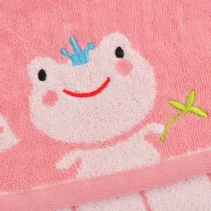 Haute qualité personnalisé imprimé Jacquard 100% coton enfants bébé main visage serviette débarbouillettes pour bébés