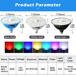 12V 120V 40W LED Piscine Lumière RGB RF À Distance E27 E26 Base Spa <span class=keywords><strong>Ampoule</strong></span> Sous-Marine Étang Paysage Éclairage Lampe SMD2835 - Product Image 4