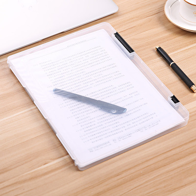 Портативная пластиковая коробка для хранения файлов A4, прозрачная сортировочная коробка для файлов