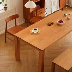 Ensemble table et chaises de salle à manger en bois massif de style nordique, 4 pièces, structure durable en boîte pour la salle à manger à domicile - Product Image 3