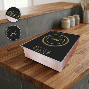 Stainless Steel Eurokera France Glass Panel Free-standing Commercial 1 Burner <b>Induction</b> Cooker with LED Digital Control 3600W - Product Image 2