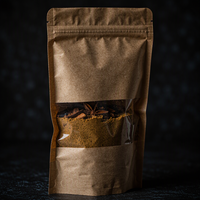 Sachet Doypack Personnalisé pour Farine Biologique avec Fenêtre, Fermeture Ziplock, Résistant à la Chaleur, Qualité Alimentaire, Refermable, pour Ingrédients de Cuisson