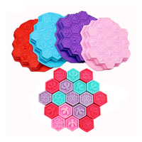 Moule en silicone 3D en forme de cylindre nid d'abeille, classique et populaire, en matériau de qualité alimentaire, pour chocolat, glaçons, bonbons et gelée DIY