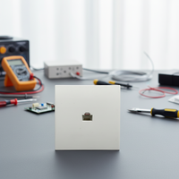 Interruptor de Pared Eléctrico con Lámpara LED Moderna Estándar Europeo, Enchufe de 16A 250V, Terminal de Tornillo SDK, Bajo Voltaje, 5000 Horas de Vida Útil, Vida Inteligente para el Hogar