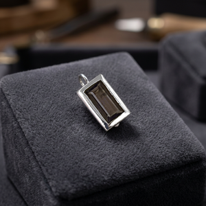 Handmade Boho <b>Statement</b> <b>Ring</b> for Women Daily Wear <b>Silver</b> <b>Ring</b> with Smoky Quartz Stone Cut Topaz and Pearl Platinum Material - Product Image 4