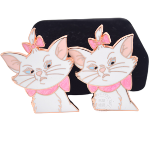 Épinglette en émail dur de haute qualité, motif de personnages de dessins animés, rose doré, ARTISTOCATS CATS <span class=keywords><strong>MARIE</strong></span> TOULOUSE BERLIOZ KITTEN, avec nacré - Product Image 5