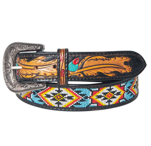 New Arrival Premium Quality Western Riding <b>Belt</b> Vintage Style Cow Hide <b>Belt</b> with Zinc Alloy <b>for</b> Buckle <b>Jeans</b> Wearable from India - Product Image 5