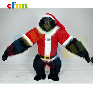 Efun Infla table Walking Tragbare Riesen Gorilla Maskottchen Kostüm Mensch Größe Weihnachten Gorilla zu verkaufen - Product Image 1