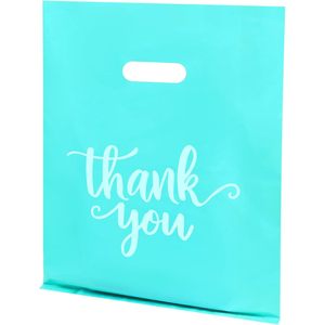 <b>Large</b> Thank You <b>Bags</b> 12x15In Plastic Shopping <b>Bags</b> for Boutique <b>Gift</b> Retail - Product Image 1