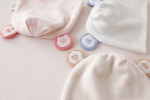 Bonnet bébé nouveau-né en coton de classe A, double couche, broderie cœur, oreilles étoile, doux et respectueux de la peau, pour 0-6 mois - Product Image 6