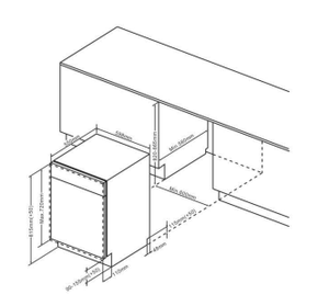 <span class=keywords><strong>Lavavajillas</strong></span> para el hogar, accesorio totalmente integrado, con 14 ajustes, 1100V - Product Image 5