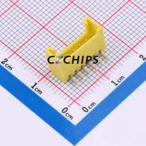 WAFER-HY2.0-6PWZ-H62 Wire-to-Board Pin Header Bent Lead Through Hole,P=2mm Connector 1x6P 2mm Right Angle Insert HY - Product Image 1