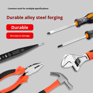 مجموعة أدوات منزلية متعددة الوظائف، أدوات صيانة يدوية كاملة تشتمل على لقم مفك ومفتاح ربط، معبأة في صندوق - Product Image 2