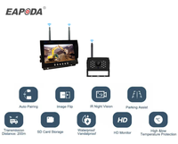 Kit de système d'objectif de caméra DVR de sécurité à vision nocturne HD 2 3 4 canaux avec affichage 360 Meilleure antenne sans fil WiFi pour voiture