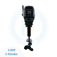 Motor Tempel Bensin Calon Gloria 15 HP 2 Tak, Starter Manual/Listrik untuk Kapal