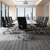 Chaise de bureau moderne, réglable et rotative, chaise d'ordinateur simple et confortable, chaise de formation, chaise ergonomique en PU pour personnel de bureau