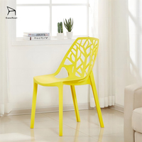 Chaise de salle à manger en plastique légère, empilable, à dossier ajouré, pour événements et fêtes