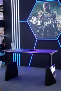 Ergonomic chơi game hiện đại bàn với RGB chiếu sáng quản lý cáp có thể điều chỉnh thường vụ bàn khung sắt cho game thủ văn phòng sử dụng - Product Image 2