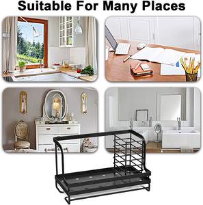 Carrello da <span class=keywords><strong>cucina</strong></span> in acciaio inossidabile antiruggine Organizer Caddy con <span class=keywords><strong>vaschetta</strong></span> di scarico prova spazzola <span class=keywords><strong>per</strong></span> spugna - Product Image 3