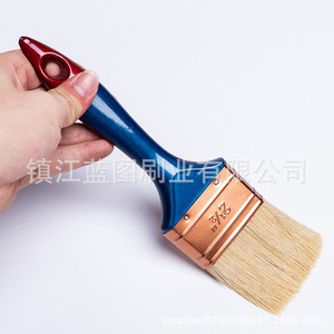 Brocha plana para pintar de 2 1/2 pulgadas con cerdas de cerdo y mango de plástico para pintar y limpiar - Product Image 5