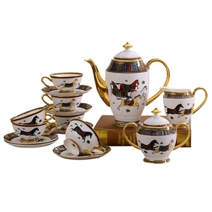 Promotion 15 Pcs Nordic Royal War Horses Porcelain Coffee <b>Tea</b> Cups <b>Set</b> for Home Decors - Product Image 6