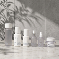 Ensemble de flacons de luxe à paroi épaisse pour soins de la peau, emballage haut de gamme pour lotion, impression personnalisée, 30ml 50ml 80ml 120ml 200ml