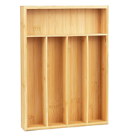 Organisateur de tiroir en bambou, séparateurs pour cuisine et salle de bain, compartiments ajustables pour ustensiles, maquillage et fournitures de bureau
