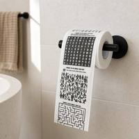 Papier toilette en bambou imprimé sur mesure, 2 plis, 25 m, motif puzzle amusant, rouleau de papier toilette pour cadeau farfelu, vente en gros