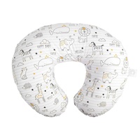 Housses de coussin d'allaitement pour bébé, douces et respirantes, en polyester/bambou, motif dessin animé, amovibles, pour coussin d'alimentation bébé