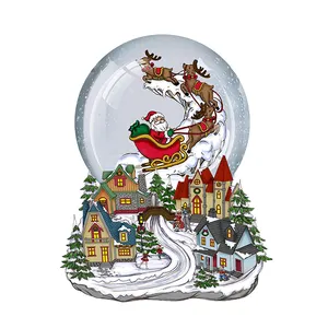 80Mm 100Mm Hars Ambachtelijke Souvenirs Ornament Geschenkcollectie Kerstherten Sneeuwbal/Aangepaste Sneeuwbollen/Kerst Sneeuwbol
