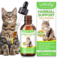 Worafy Factory OEM ODM Gouttes anti-boules de poils pour chats, Vitamines pour la santé de la peau et du pelage, Compléments alimentaires pour la santé immunitaire des animaux de compagnie