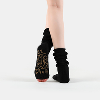 Chaussettes pour femmes à bout ouvert, mi-mollet, antidérapantes, à cinq doigts, pour Pilates et yoga, douces, souples et confortables