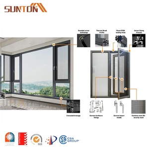 Cửa sổ Nhôm Cách Nhiệt tăng cường cách âm hiệu quả năng lượng với phá vỡ nhiệt - Product Image 2