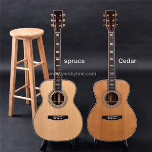 Guitare Acoustique Style <span class=keywords><strong>OM</strong></span> de 40 Pouces, Guitare en Bois Massif Faite à la Main, - Product Image 2